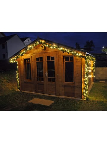 FHS LED Girlande mit integrierter Lichterkette mit Timerfunktion in Grün