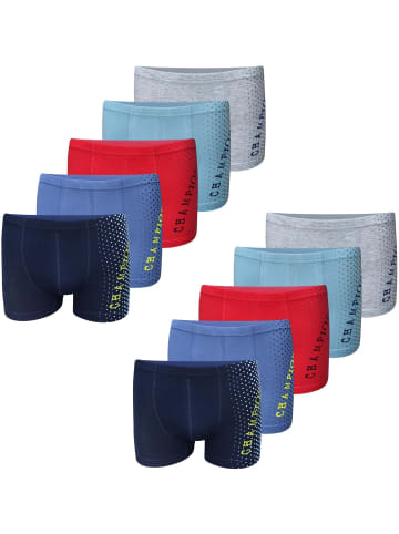 LOREZA 10er Set Boxershorts - Champion- Bunt