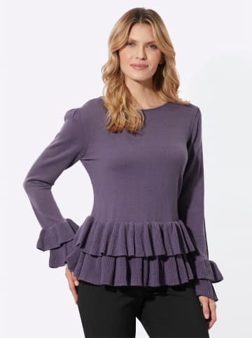 Sieh an! Rundhals-Pullover in feige