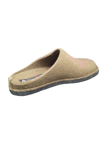 HAFLINGER Hausschuhe in Oliv