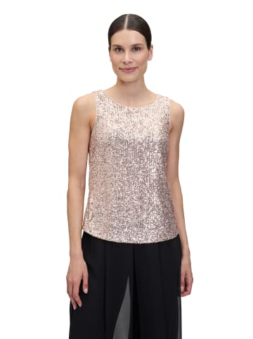 Vera Mont Pailletten-Top ohne Arm in Cream/Gold