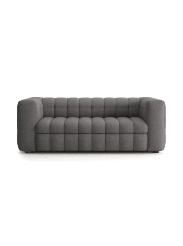 CALICOSY Sofa CHIARA in Anthrazitgrau - (W) 220 x (H) 80 x (L) 100 cm