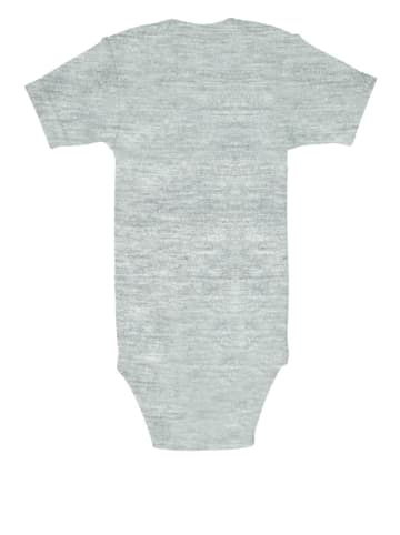 Logoshirt Babybody mit Print Der kleine Maulwurf in grau-meliert
