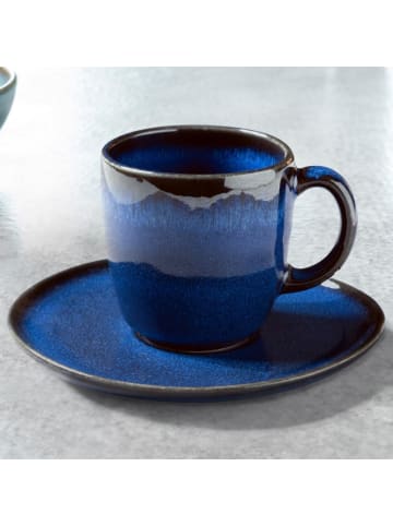 like. by Villeroy & Boch 6er Set Kaffeetassen mit Untertassen Lave in – 190 ml in Bleu