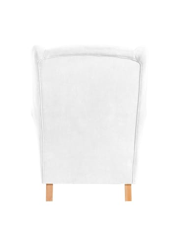 58 aufm Kessel OHRENSESSEL Karlen Bezug Veloursstoff Buche natur / creme