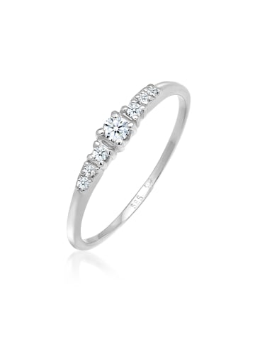 Elli DIAMONDS  Ring 585 Weißgold Verlobungsring in Silber