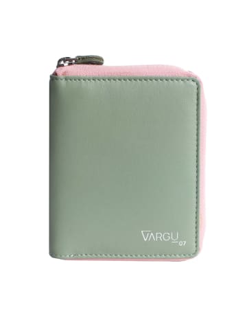 VARGU Echtleder Geldbörse WENS 1-A in sage green -light pink