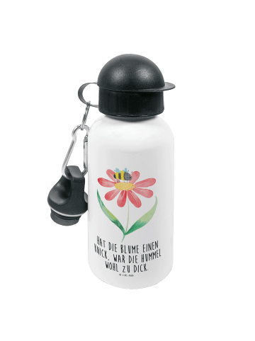 Mr. & Mrs. Panda Kindertrinkflasche Hummel Blume mit Spruch in Weiß