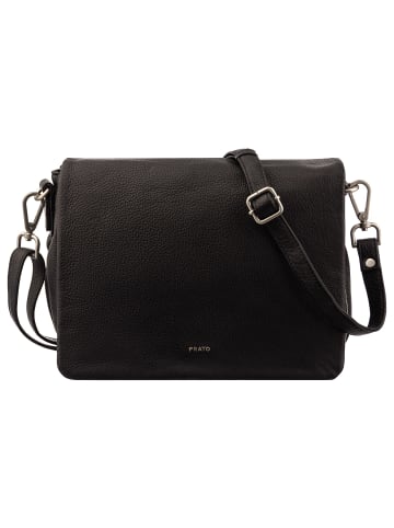 Prato LM Shahid H40-N glattes Rindleder Umhängetasche in black