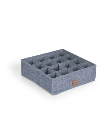 relaxdays 4 x Unterwäsche Organizer in Grau - (B)29 x (H)9 x (T)29 cm