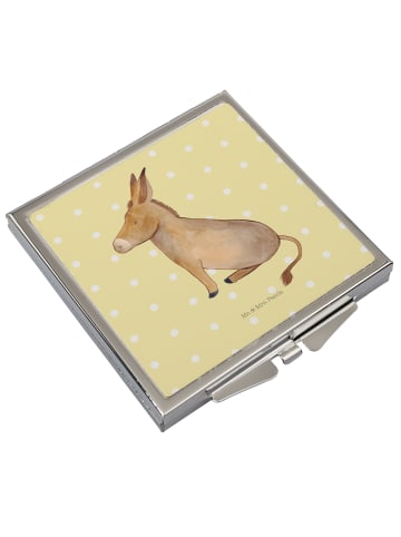 Mr. & Mrs. Panda Schminkspiegel Esel ohne Spruch in Gelb Pastell