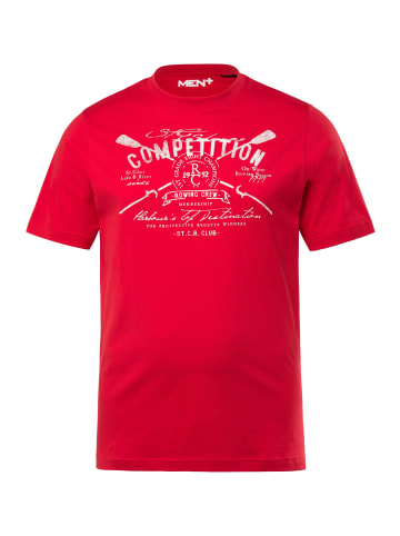 Men Plus Kurzarm T-Shirt in rot