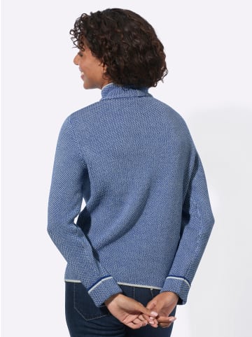 WITT WEIDEN Pullover in royalblau-ecru-meliert