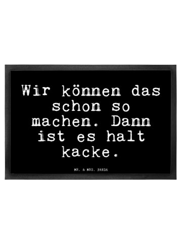 Mr. & Mrs. Panda Fußmatte Wir können das schon... mit Spruch in Schwarz