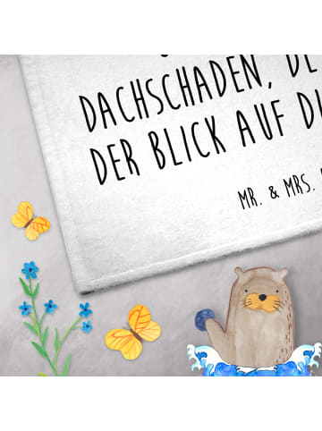 Mr. & Mrs. Panda Handtuch Axolotl Tanzen mit Spruch in Weiß