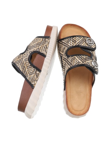 Ital-Design Sandale & Sandalette in Schwarz und Beige