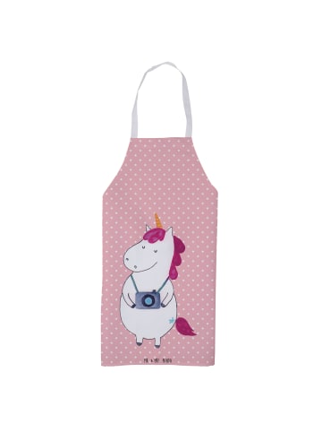 Mr. & Mrs. Panda Schürze Einhorn Fotograf ohne Spruch in Rot Pastell