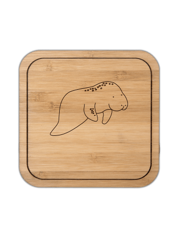 Mr. & Mrs. Panda Glasuntersetzer Seekuh Chillen mit Spruch in Transparent