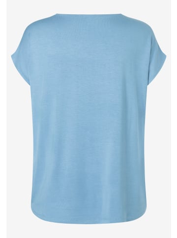 More & More Satin-T-Shirt in hellblau