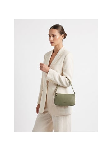 Lazarotti Bologna Leather Pochette Schultertasche Leder 22 cm in olive