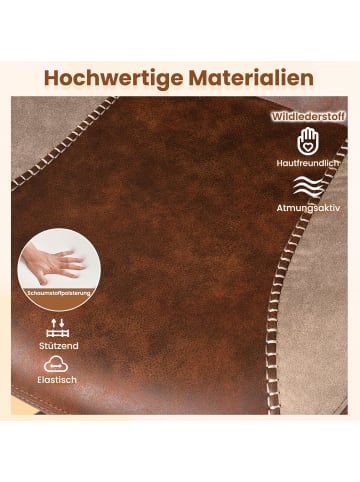 COSTWAY Ergonomischer Bürostuhl in Braun