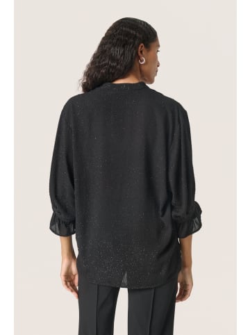 Soaked in Luxury Langarm-Bluse SLVina Lockere Passform in Black