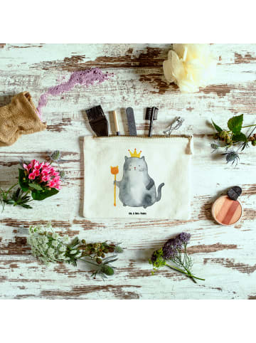 Mr. & Mrs. Panda Täschchen Katze König ohne Spruch in Weiß