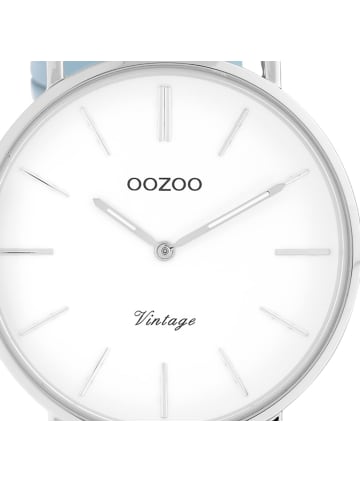 Oozoo Armbanduhr Oozoo Vintage Series hellblau mittel (ca. 36mm)