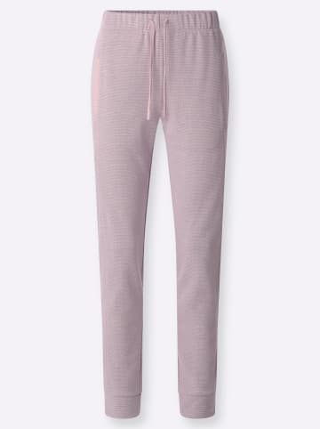 Sieh an! Jersey-Hose in malve-ecru-meliert