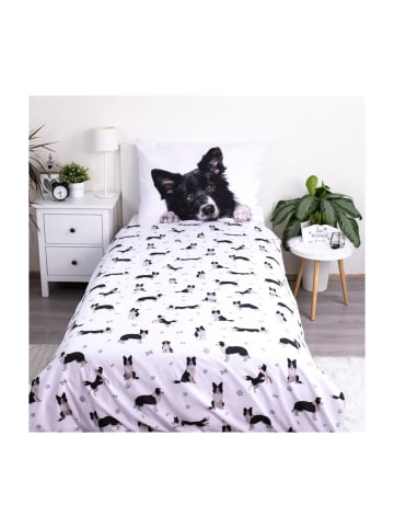 Wisam® Hund Border Collie Bettwäschebezug 140×200cm, 70×90 cm