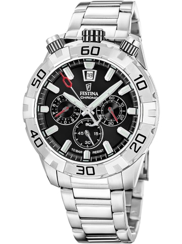 Festina Herrenuhr Bullhead Schwarz mit Stahlband