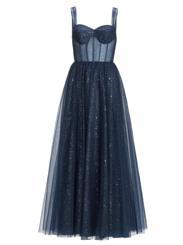 HEY KYLA Abendkleid in marine silber - 0002