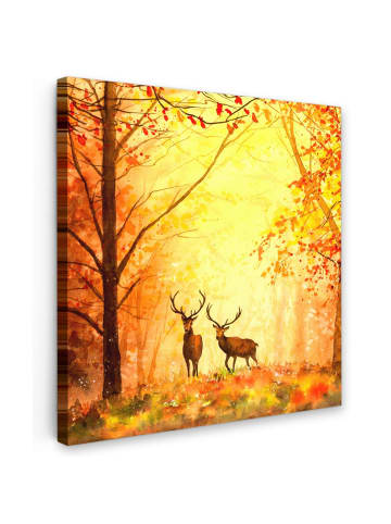 MuchoWow Leinwand bilder Herbsthirsche (BxH)