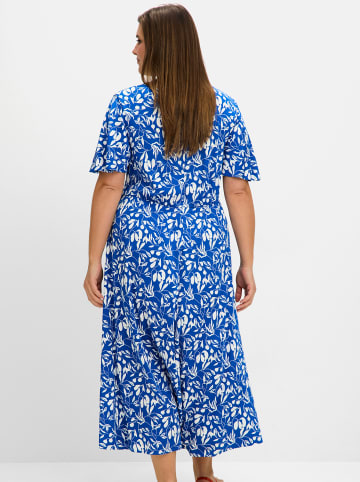 sheego Sommerkleid in kobalt-bedruckt