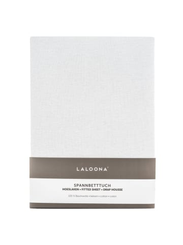LaLoona Spannbetttuch für kleine Matratzen 40 x 90 in weiss