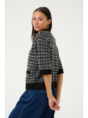 Kaffe Strickjacke KAbirte Regular fit in Black/Turtledove Check Knit