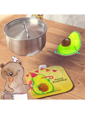 Mr. & Mrs. Panda Ofenhandschuhe Avocado Geburtstag Design mit Sp... in Weiß