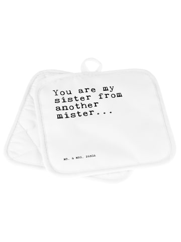 Mr. & Mrs. Panda Topflappen You are my sister... mit Spruch in Weiß