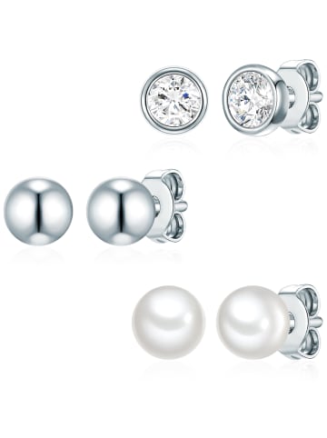 Rafaela Donata Ohrstecker aus Sterling Silber mit Kristallen von Swarovski® und Perle in silber