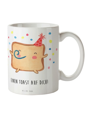 Mr. & Mrs. Panda Tasse Toast Party mit Spruch in Weiß