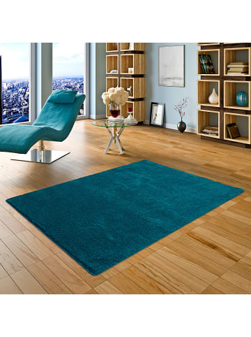 Snapstyle Hochflor-Teppich Palace in petrol