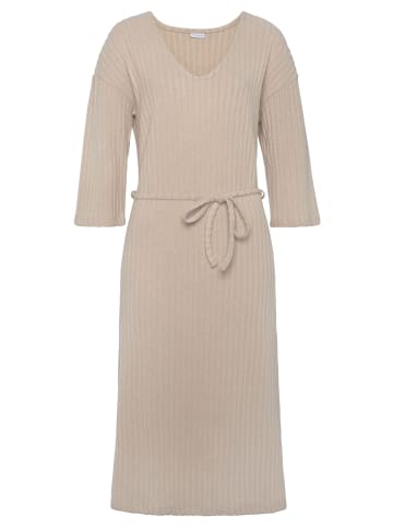 LASCANA Sweatkleid in sand-melange