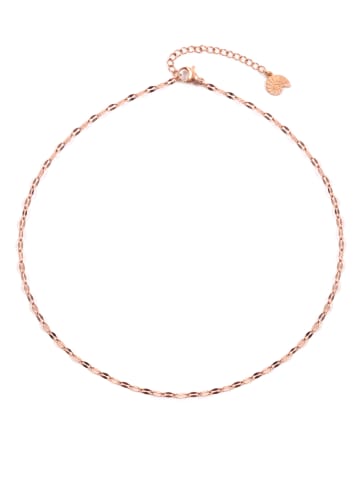 Hey Happiness Vergold. Halskette Choker Edelstahl in Rosegold - (L) 34 cm