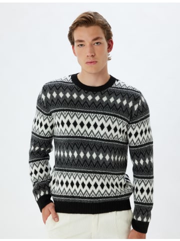 KOTON Sweater in Anthrazit Gemustert