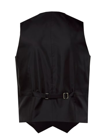 Men Plus Steppweste in schwarz