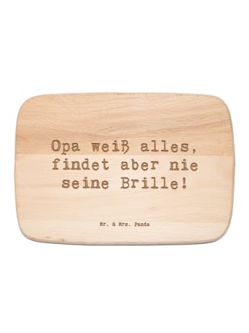Mr. & Mrs. Panda Holzbrett Spruch Opa Wissen mit Spruch in Transparent