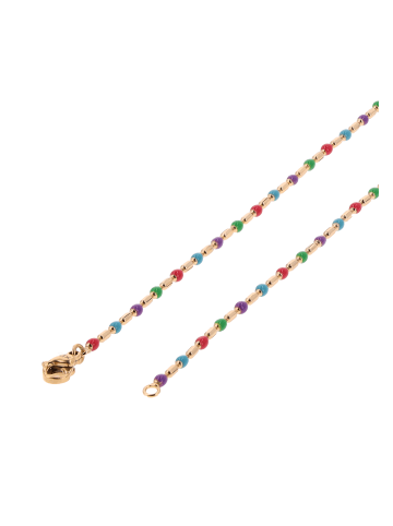 grassland Women Necklace With Beads in Rose Gold Multicolor