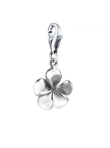 Nenalina Charm 925 Sterling Silber Blume, Frangipani Blüte in Silber