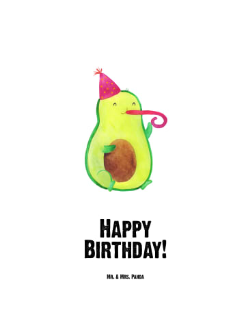 Mr. & Mrs. Panda Thermosflasche Avocado Geburtstag mit Spruch in Weiß