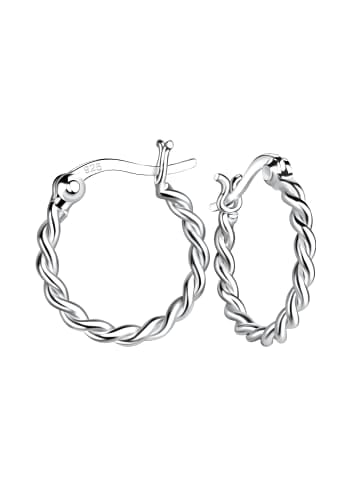 Alexander York Ohrringe, Creolen TWISTED French Lock in 925 Sterling Silber, 2-tlg. in silber